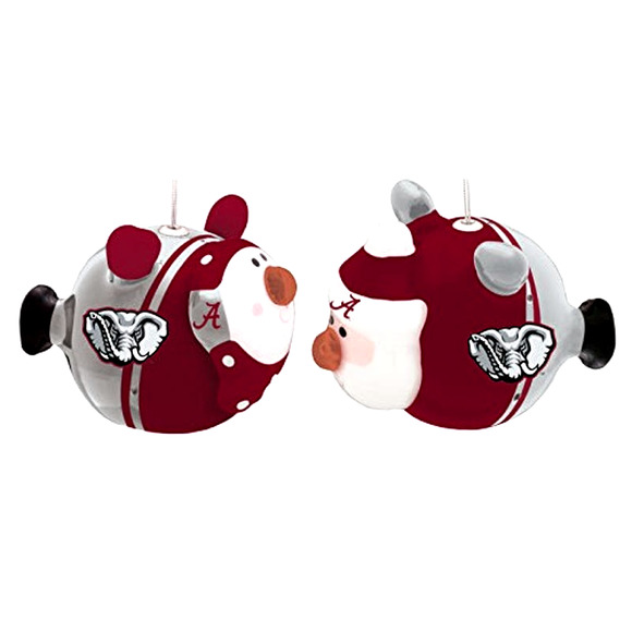 Alabama Crimson Tide NCAA Licensed LED Santa & Snowman Christmas Ornaments - Picture 1 of 8